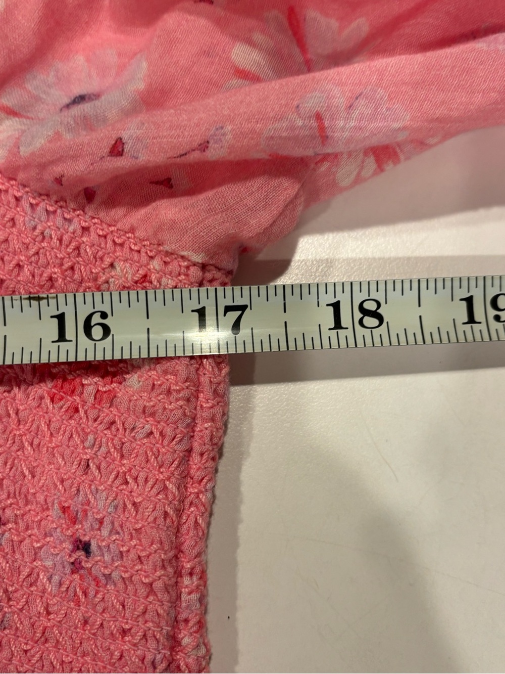 LoveShackFancy Miri Dress Coral Blaze Pink Floral Smocked Ruffled Hem Womens XL - Picture 14 of 16